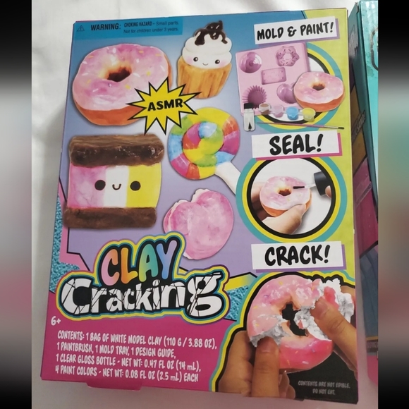 :* Lot of 2 kids arts and crafts clay cracking & So magic Sand DIY make it Kits - Picture 3 of 6